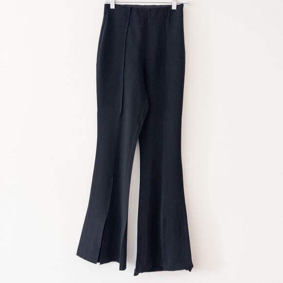 CINQ À SEPT Billie Split Hem Flare Trousers (with Stretch!) in Black, Size 2 - Picture 4 of 8